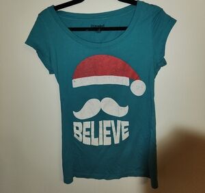 Stranded Teal Cotton T-Shirt